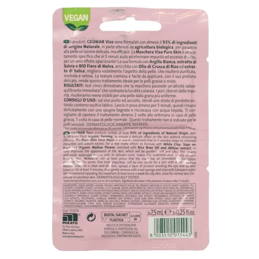 GEOMAR MASCHERA VISO 5 MINUTI PURIFICANTE 15 ML
