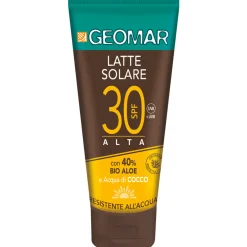 GEOMAR SOLARE LATTE SPF30 ALTA CON BIO ALOE e ACQUA DI COCCO RESISTENTE ALL'ACQUA TUBO 100 ML