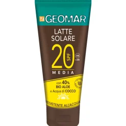 GEOMAR SOLARE LATTE SPF20 MEDIA CON BIO ALOE e ACQUA DI COCCO RESISTENTE ALL'ACQUA TUBO 100 ML