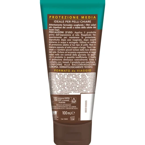 GEOMAR SOLARE LATTE SPF20 MEDIA CON BIO ALOE e ACQUA DI COCCO RESISTENTE ALL'ACQUA TUBO 100 ML