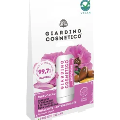 GIARDINO COSMETICO BALSAMO LABBRA ROSA OLIO DI ARGAN BIO ED ESTRATTO DI ROSA DAMASCENA - IDRATANTE ANTIOSSIDANTE