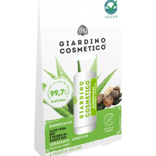 GIARDINO COSMETICO BALSAMO LABBRA ALOE VERA BIO E BURRO DI KARITE BIO - IDRATANTE LENITIVO