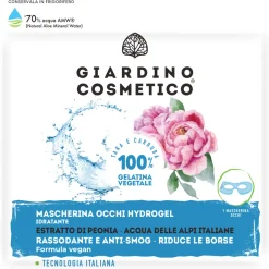 GIARDINO COSMETICO MASCHERA OCCHI HYDROGEL IDRATANTE, RASSODANTE E ANTI SMOG CON ESTRATTO DI PEONIA E ACQUA DELLE ALPI ITALIANE