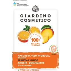 GIARDINO COSMETICO MASCHERA VISO HYDROGEL IDRATANTE, ANTIETA E DEFATICANTE CON ARANCIA E MANGO