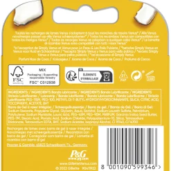 GILLETTE VENUS RICAMBI COCONUT 3 PEZZI