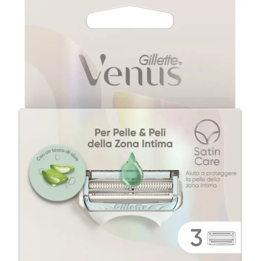 GILLETTE VENUS RICAMBI PER PELLE E PELI ZONA INTIMA 3 PEZZI