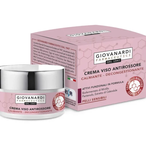 GIOVANARDI FARMACEUTICI CREMA VISO ANTIROSSORE CALMANTE DECONGESTIONANTE PELLI SENSIBILI 50 ML