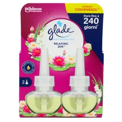 GLADE ELECTRIC ESSENTIAL OIL 2 RICARICHE LIQUIDE DA 20 ML RELAXING ZEN DURATA 240 GIORNI per DIFFUSORE ELECTRIC