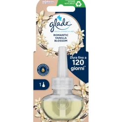 GLADE ELECTRIC ESSENTIAL OIL RICARICA LIQUIDA ROMANTIC VANILLA BLOSSOM 20 ML DURATA 120 GIORNI per DIFFUSORE ELECTRIC