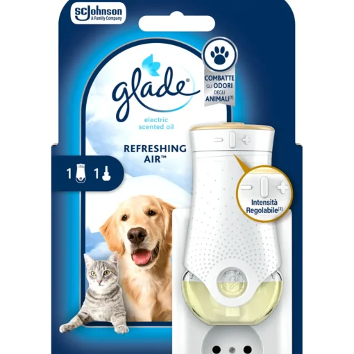 GLADE PET ELECTRIC OIL DIFFUSORE + RICARICA REFRESHING AIR 20 ML