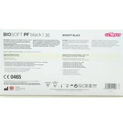 GLOVELY BIOSOFT BLACK 100 GUANTI MONOUSO IN NITRILE SENZA POLVERE COLORE NERO TAGLIA M 7-7,5