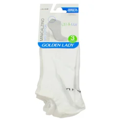 GOLDEN LADY CALZINO MINI LUI&LEI BIANCO 3 PAIA TAGLIA L/XL