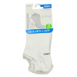 GOLDEN LADY CALZINO MINI LUI&LEI BIANCO 3 PAIA TAGLIA S/M