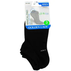 GOLDEN LADY CALZINO MINI LUI&LEI NERO 3 PAIA TAGLIA M/L