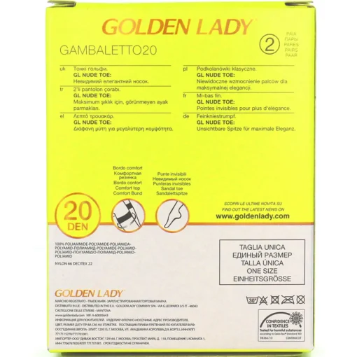 GOLDEN LADY GAMBALETTO 20 DEN DAINO TAGLIA UNICA
