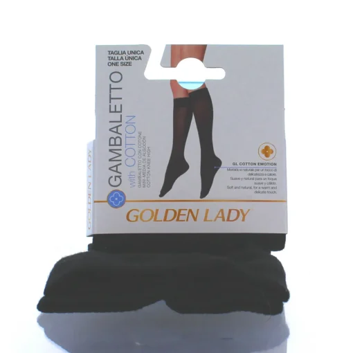 GOLDEN LADY GAMBALETTO IN COTONE NERO TAGLIA UNICA