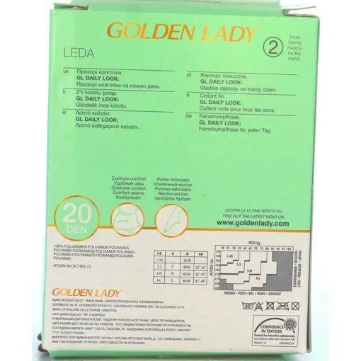 GOLDEN LADY LEDA 20 22A CASTORO 2 PAIA TAGLIA 4