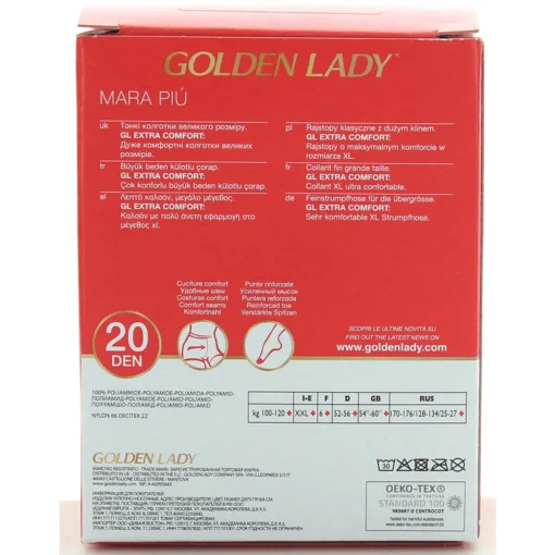 GOLDEN LADY MARA PIU' COLLANT 20 DENARI TAGLIA XXL-6 DAINO
