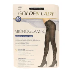 GOLDEN LADY MICROGLAM 50 DENARI COLLANT COPRENTE OPACO NERO TAGLIA 3 - MEDIUM