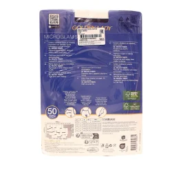 GOLDEN LADY MICROGLAM 50 DENARI COLLANT COPRENTE OPACO NERO TAGLIA 3 - MEDIUM