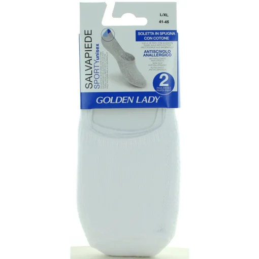 GOLDEN LADY SALVAPIEDE SPORTY 2 PAIA BIANCO TAGLIA 41/45