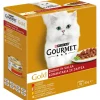 GOURMET GOLD DADINI 8 SCATOLETTE DA 85 GRAMMI > 2 MANZO - 2 TACCHINOeANATRA - 2 POLLOeFAGATO - 2 SALMONEePOLLO