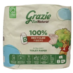 GRAZIE NATURAL CARTA IGIENICA 4 ROTOLI  MAXI 3 VELI  (CON INCARTO ESTERNO IN CARTA)