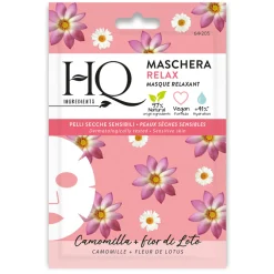 HQ MASCHERA IN TESSUTO RELAX CAMOMILLA E FIOR DI LOTO PELLI SECCHE SENSIBILI