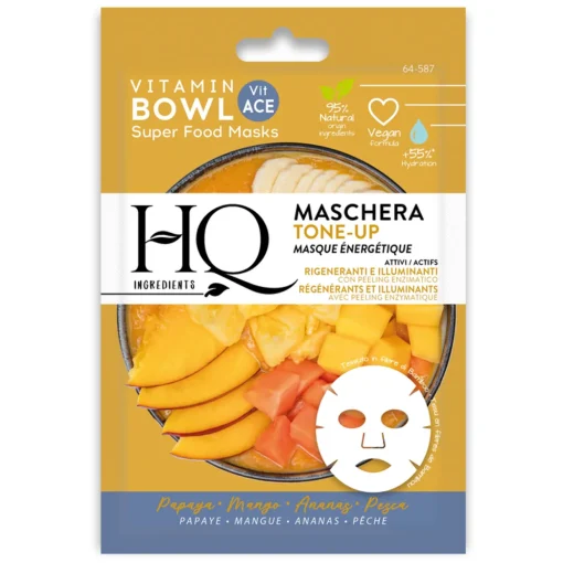 HQ MASCHERA VISO IN TESSUTO BOWL TONE UP RIGENERANTE E ILLUMINANTE