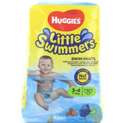 HUGGIES LITTLE SWIMMERS MUTANDINA BAMBINO SMALL TAGLIA 3-4  7-15 KG 12 PZ PANNOLINI