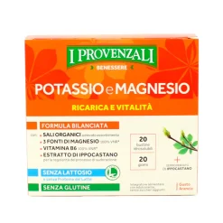 I PROVENZALI POTASSIO E MAGNESIO RICARICA E VITALITA' 20 BUSTINE IDROSOLUBILI INTEGRATORE ALIMENTARE