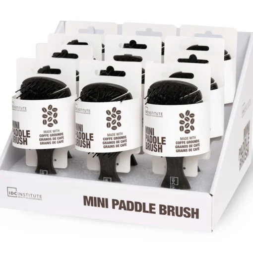 IDC INSTITUTE 100% BIODEGRADABILE NATURAL FIBERS MINI PADDLE BRUSH COFFEE
