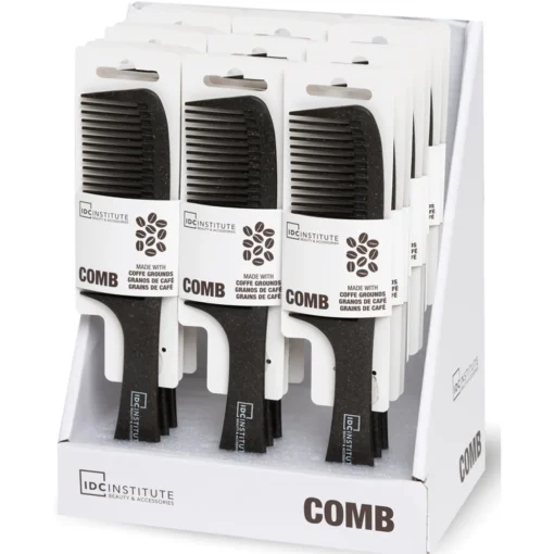 IDC INSTITUTE 100 BIODEGRADABILI NATURAL FIBERS COMB PETTINE MANICO COFFEE