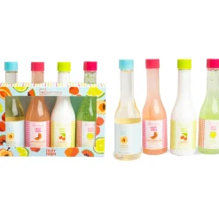 IDC INSTITUTE FRUIT FARM SET 4 BOTTLE 120 ML ( SHOWER GEL PEACH - BUBBLE BATH WATERMELON - BODY LOTION CHERRY - BODY SCRUB LIME)
