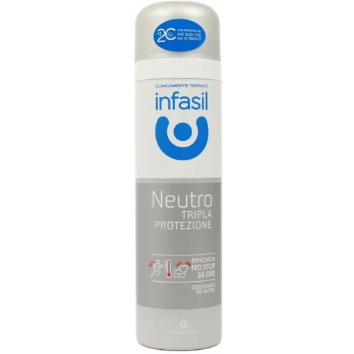 INFASIL DEODORANTE SPRAY NEUTRO TRIPLA PROTEZIONE EFFICACIA NO STOP 24 ORE 150 ML
