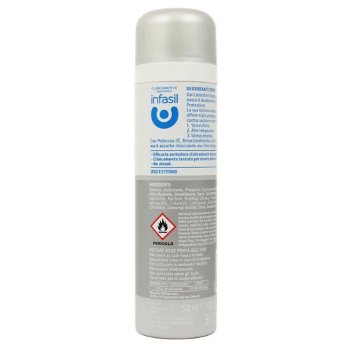 INFASIL DEODORANTE SPRAY NEUTRO TRIPLA PROTEZIONE EFFICACIA NO STOP 24 ORE 150 ML