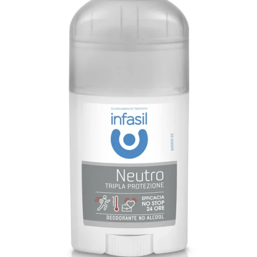 INFASIL DEODORANTE STICK NEUTRO TRIPLA PROTEZIONE EFFICACIA NO STOP 24 ORE 40 ML