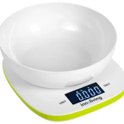 INNOLIVING BILANCIA DIGITALE CUCINA CON CIOTOLA INTARSO PIANO COLORE VERDE