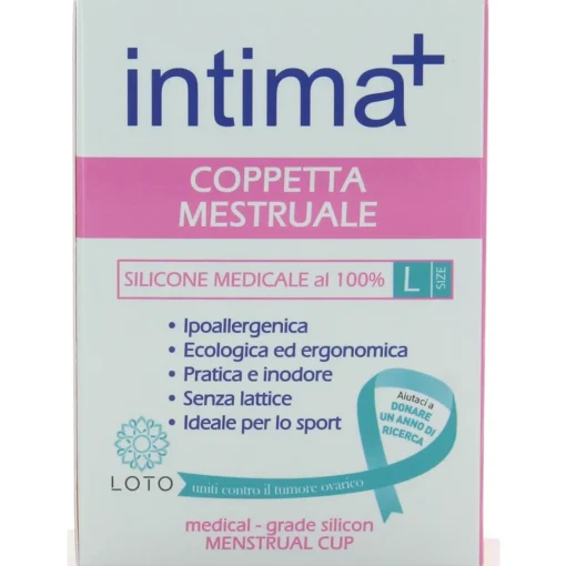 INTIMA+ COPPETTA MESTRUALE IN SILICONE MEDICALE AL 100% SIZE L