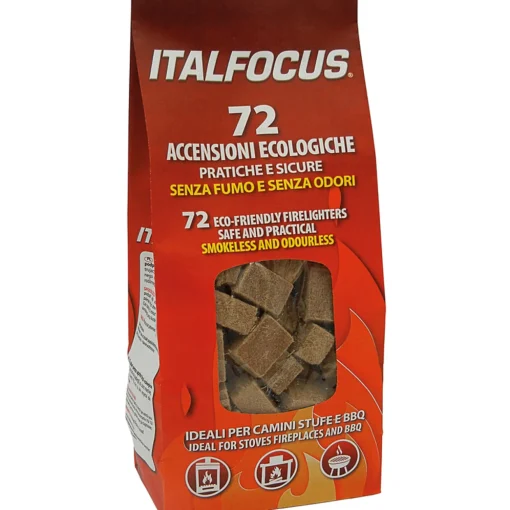 ITALFOCUS SACCO 72 ACCENSIONI ECOLOGICHE PER CAMINI STUFE E BBQ