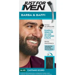 JUST FOR MEN COLORANTE BARBA & BAFFI SENZA AMMONIACA M-45 CASTANO SCURO