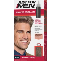 JUST FOR MEN SHAMPOO COLORANTE UOMO H-25 CASTANO CHIARO