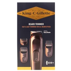 KING C GILLETTE REGOLABARBA CON 3 PETTININI