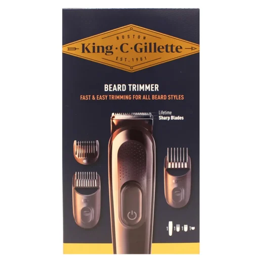KING C GILLETTE REGOLABARBA CON 3 PETTININI