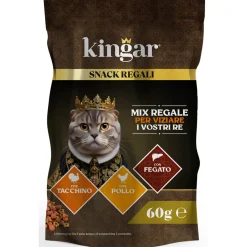 KINGAR CAT SNACK BUSTA PARTY MEATY TACCHINO POLLO FEGATO 60 GR.