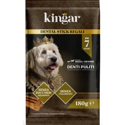 KINGAR DOG CANI TAGLIA MEDIO/GRANDE SNACK DENTASTIX 180 GR. 7 PEZZI