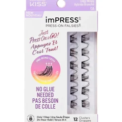 KISS imPRESS EDGY WISPY 12 CIUFFI CIGLIA FINTE