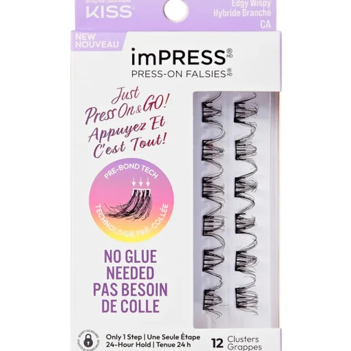 KISS imPRESS EDGY WISPY 12 CIUFFI CIGLIA FINTE
