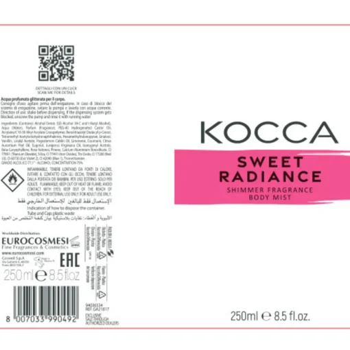 KOCCA BODY MIST SWEET RADIANCE GLITTER 250 ML