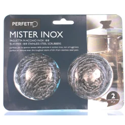 LA PIACENTINA SPUGNA ACCIAIO "PERFETTO MISTER INOX" 2 PZ. GR. 20